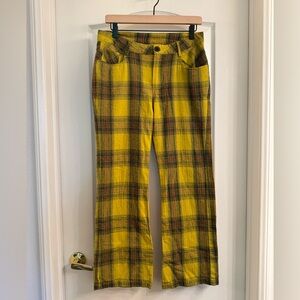 UNIF Yellow and Black Plaid Garment